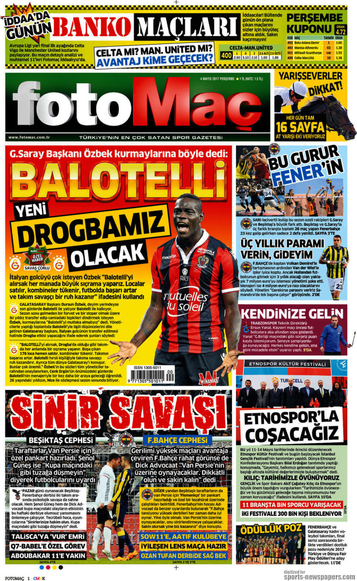 Ce scriu azi ziarele de sport din lume (4 mai 2017)