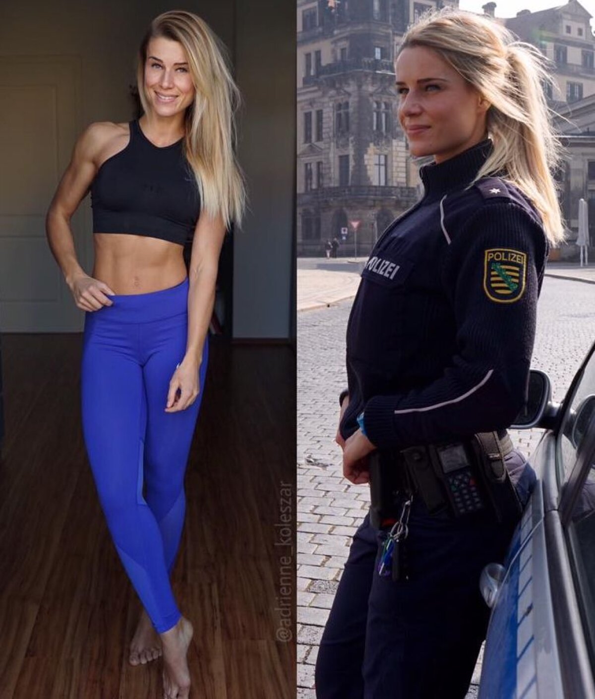 FOTO Sexy-polițista face culturism » O femeie cum rar vezi în uniformă