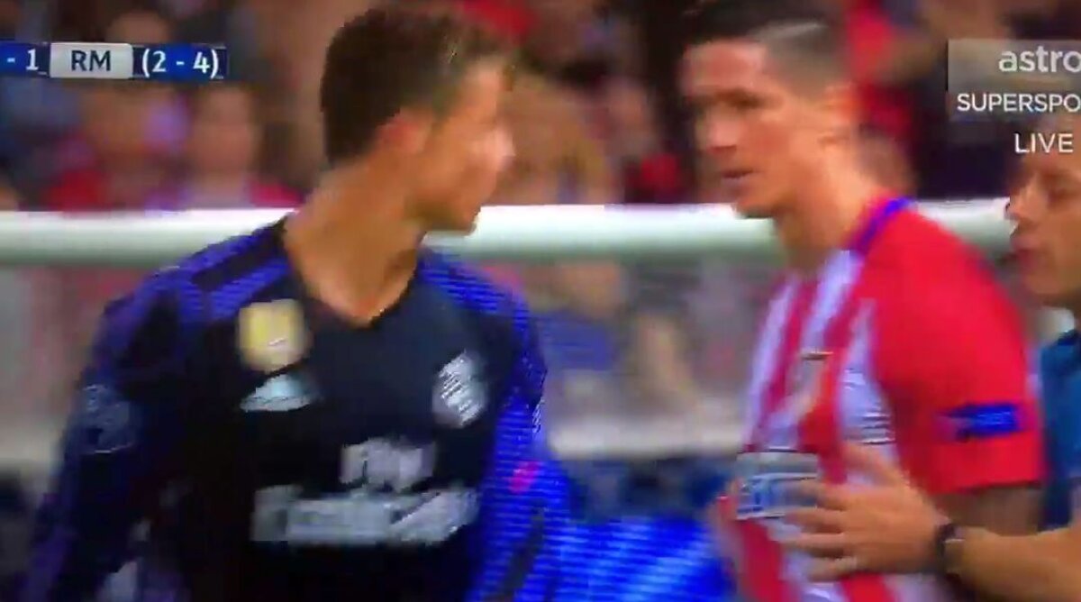 VIDEO Scandal și jigniri între Ronaldo și Torres! Schimb dur de replici: "Clovnule! Fiu de c***ă"