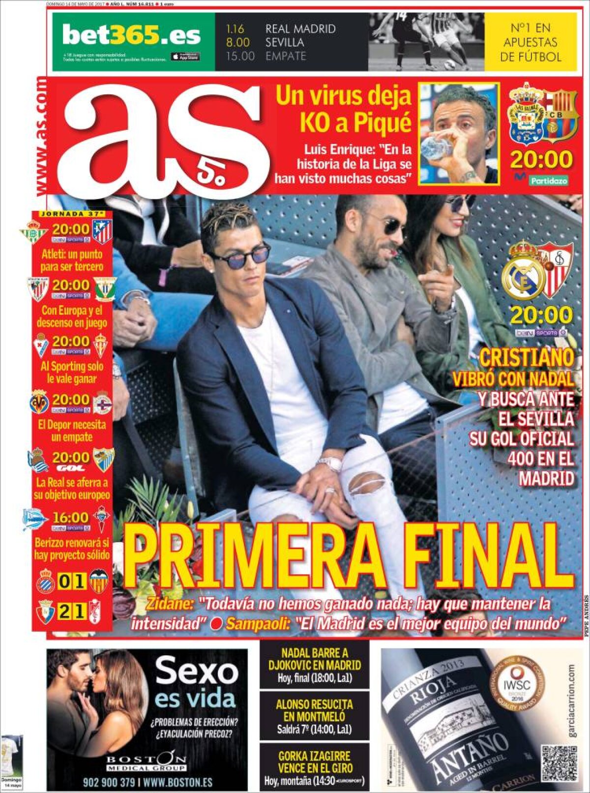 Ce scriu azi ziarele de sport din lume (14 mai 2017)