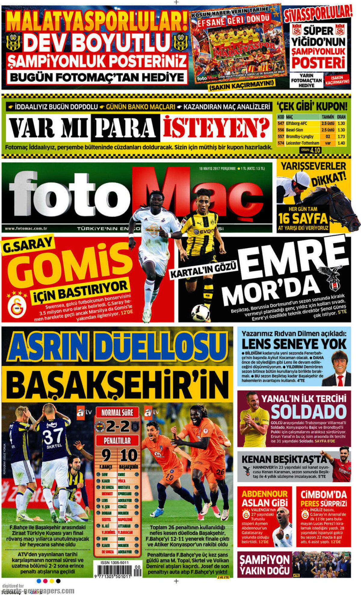 Ce scriu azi ziarele de sport din lume (18 mai 2017)