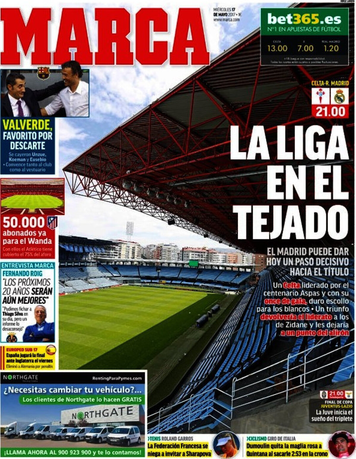 Ce scriu azi ziarele de sport din lume (18 mai 2017)