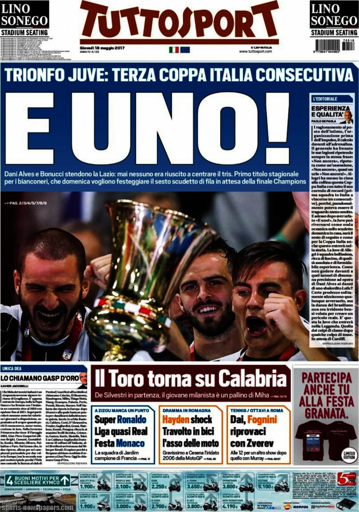 Ce scriu azi ziarele de sport din lume (18 mai 2017)