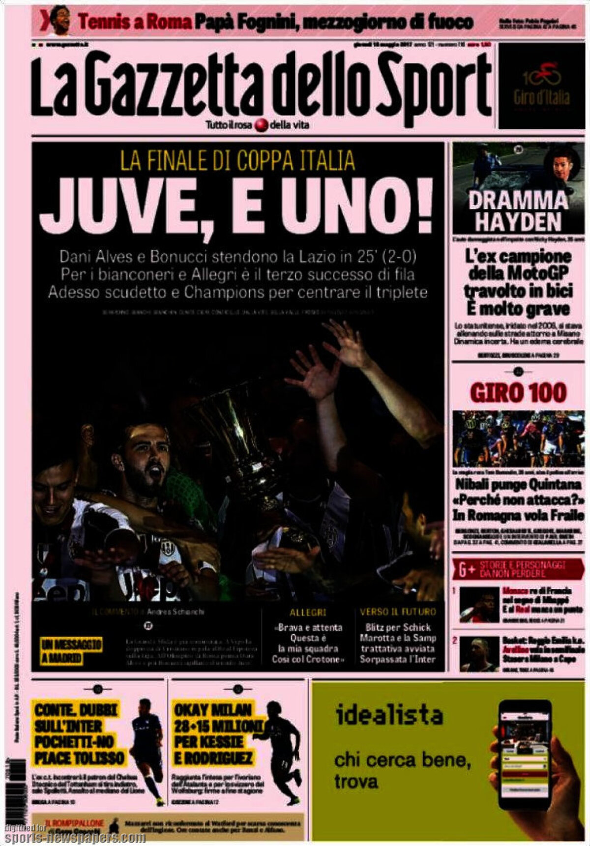 Ce scriu azi ziarele de sport din lume (19 mai 2017)