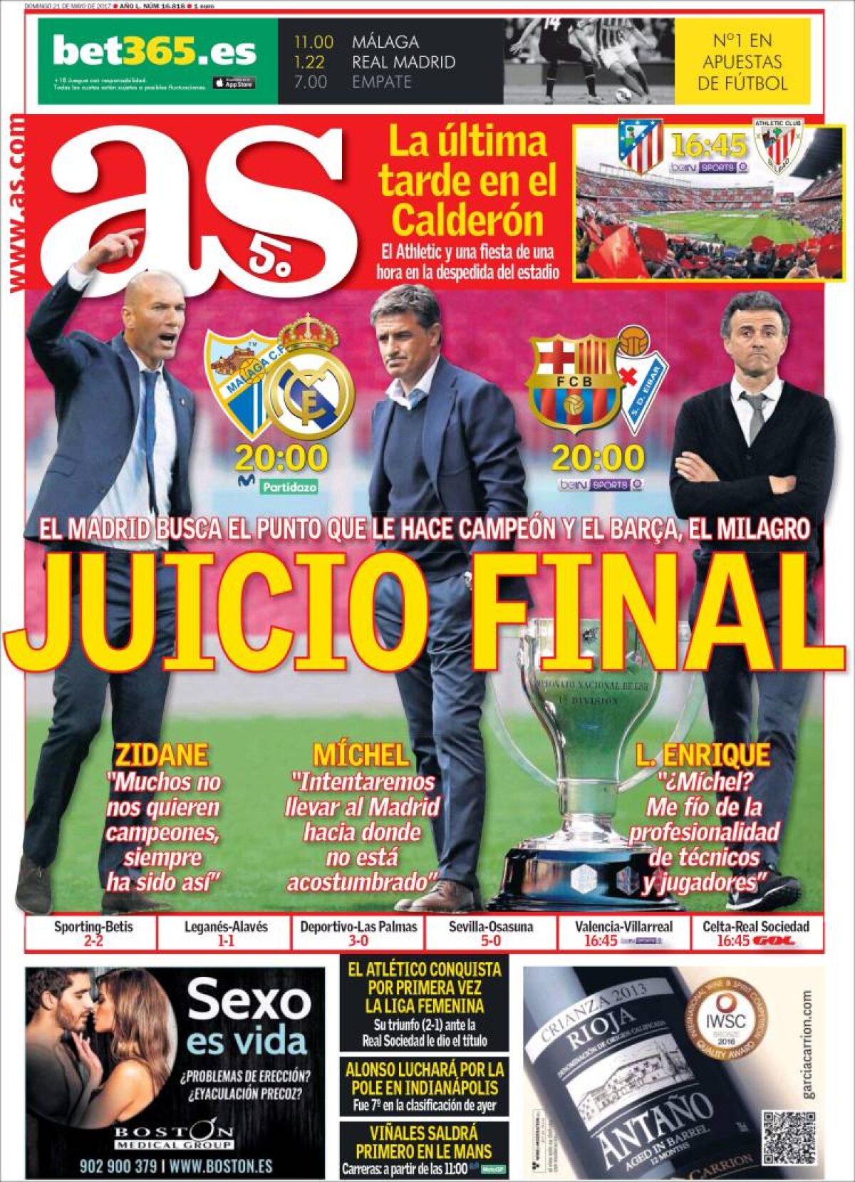 Ce scriu azi ziarele de sport din lume (21 mai 2017)