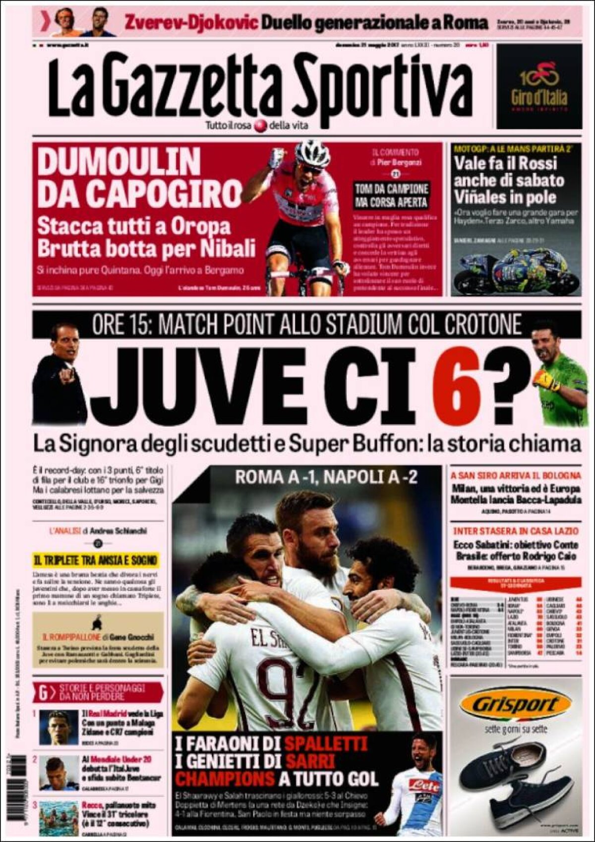 Ce scriu azi ziarele de sport din lume (21 mai 2017)