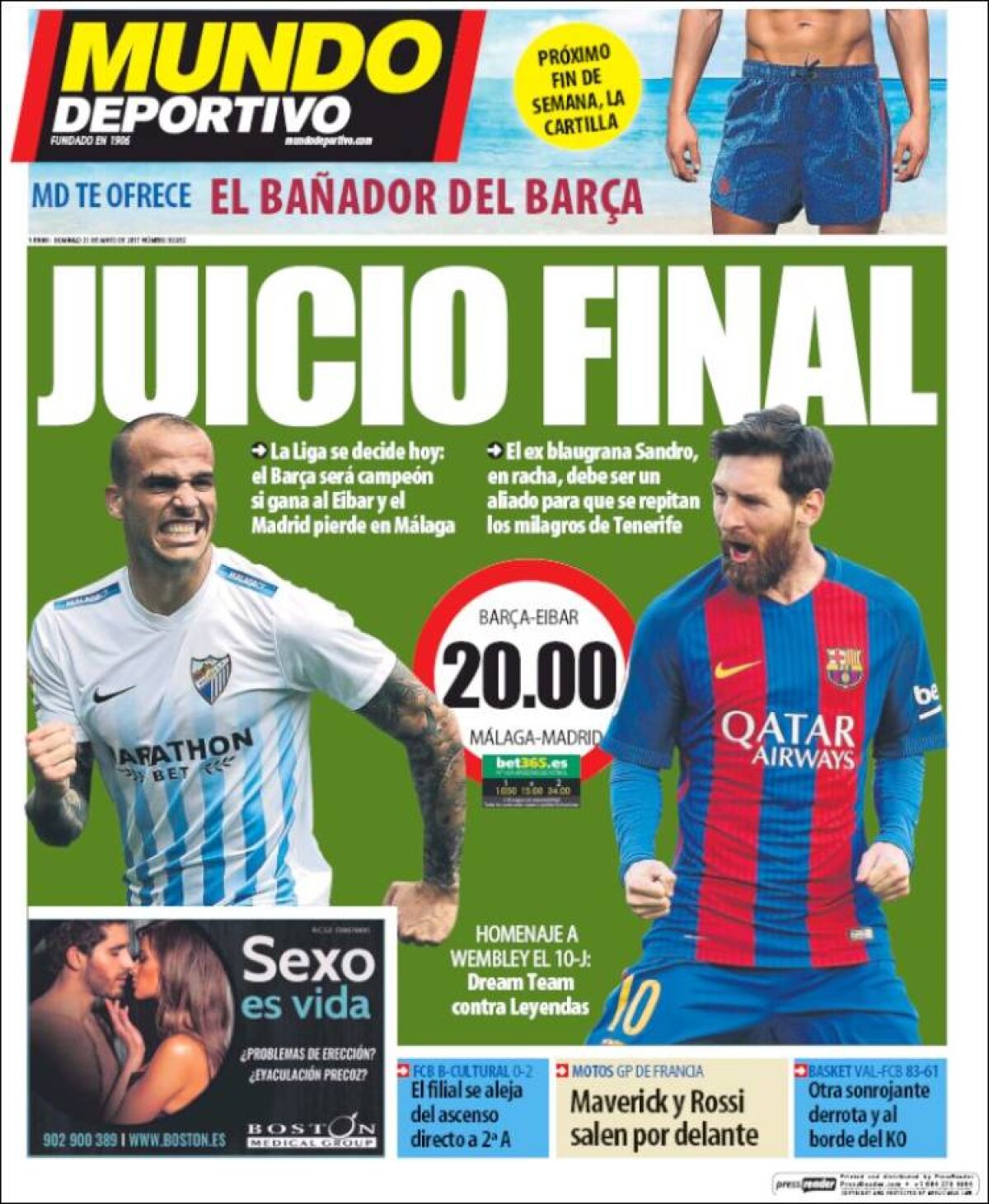 Ce scriu azi ziarele de sport din lume (21 mai 2017)