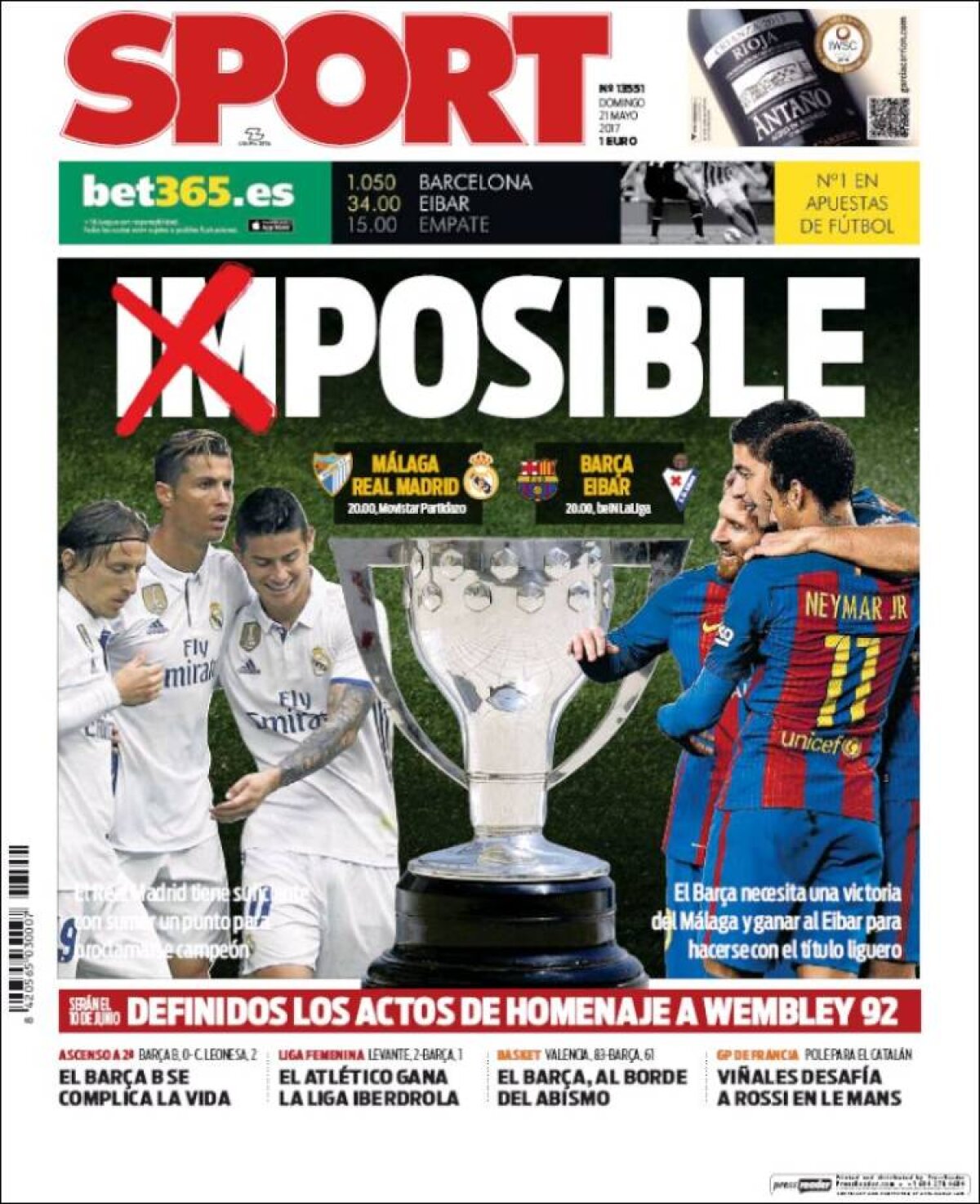 Ce scriu azi ziarele de sport din lume (21 mai 2017)