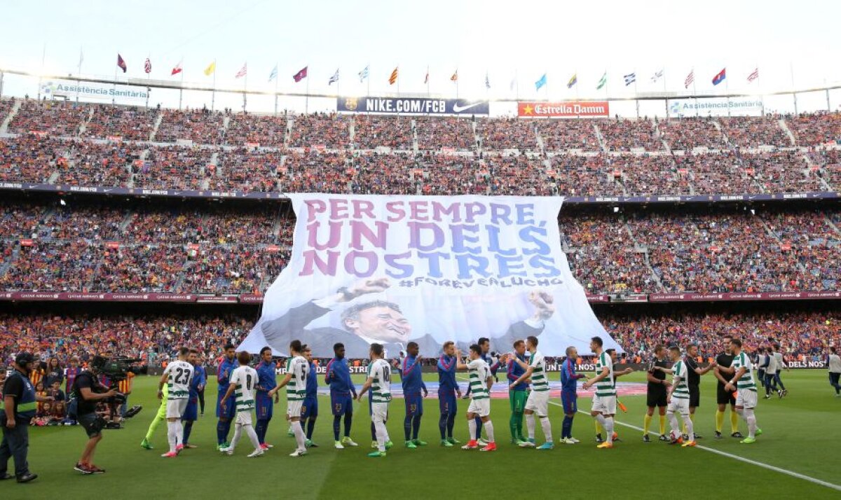 FOTO Fanii Barcelonei au făcut o coregrafie specială pentru Luis Enrique » Spaniolul e la ultimul meci pe banca formației blaugrana