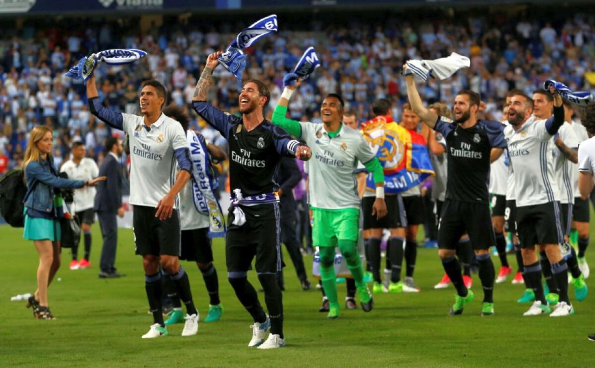 VIDEO+FOTO Bucurie senzațională a jucătorilor lui Real Madrid! Zidane a fost aruncat în sus de propriii fotbaliști după titlul 33