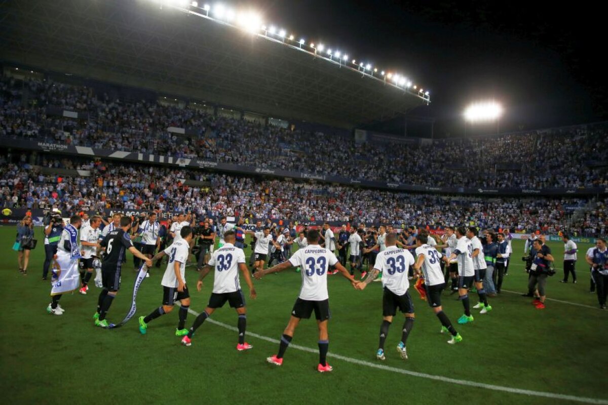 VIDEO+FOTO Bucurie senzațională a jucătorilor lui Real Madrid! Zidane a fost aruncat în sus de propriii fotbaliști după titlul 33