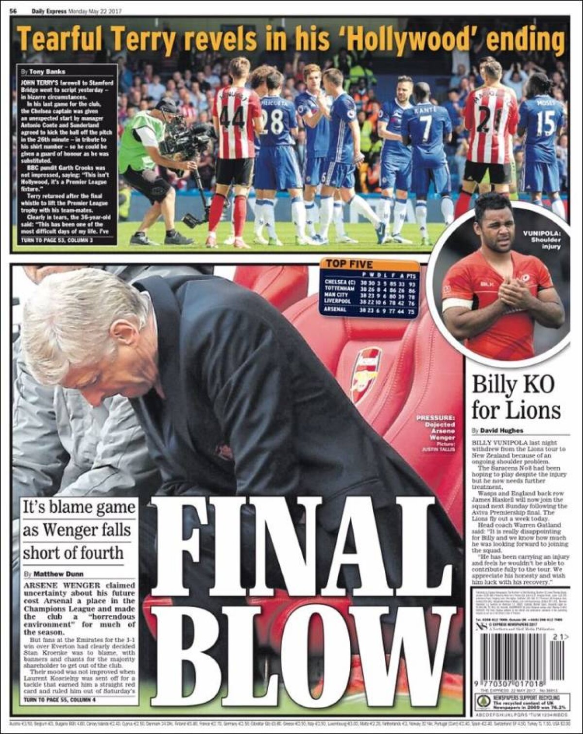 Ce scriu azi ziarele de sport din lume (22 mai 2017)