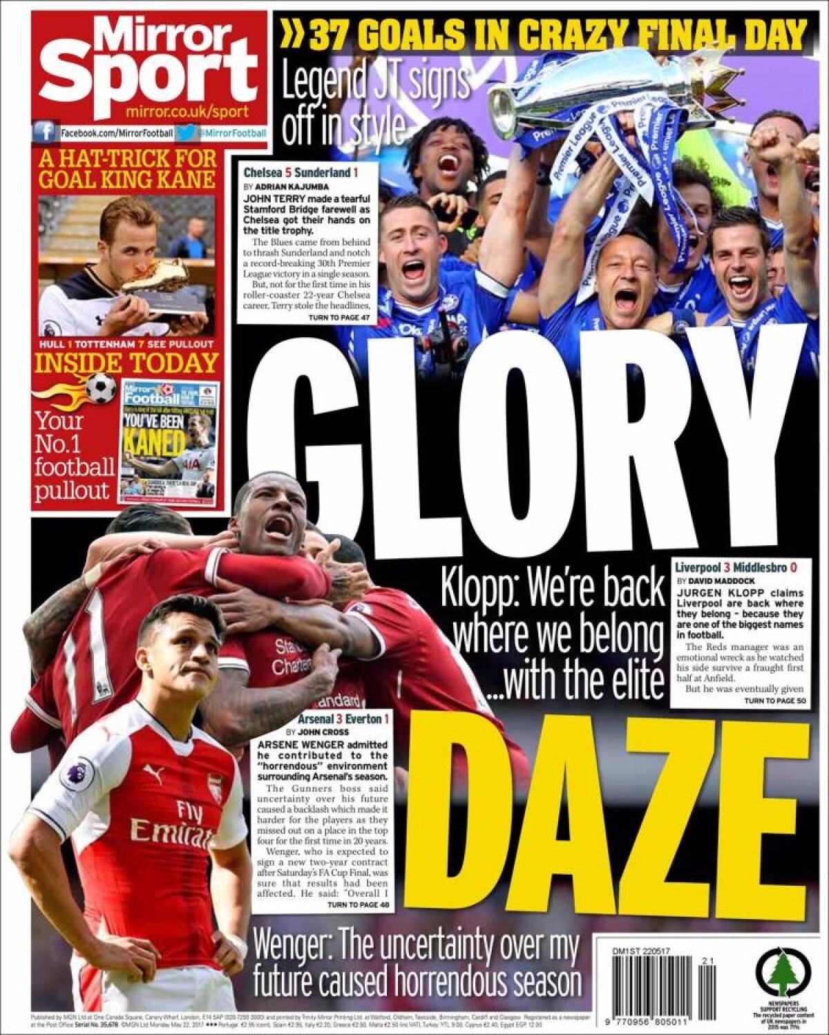 Ce scriu azi ziarele de sport din lume (22 mai 2017)