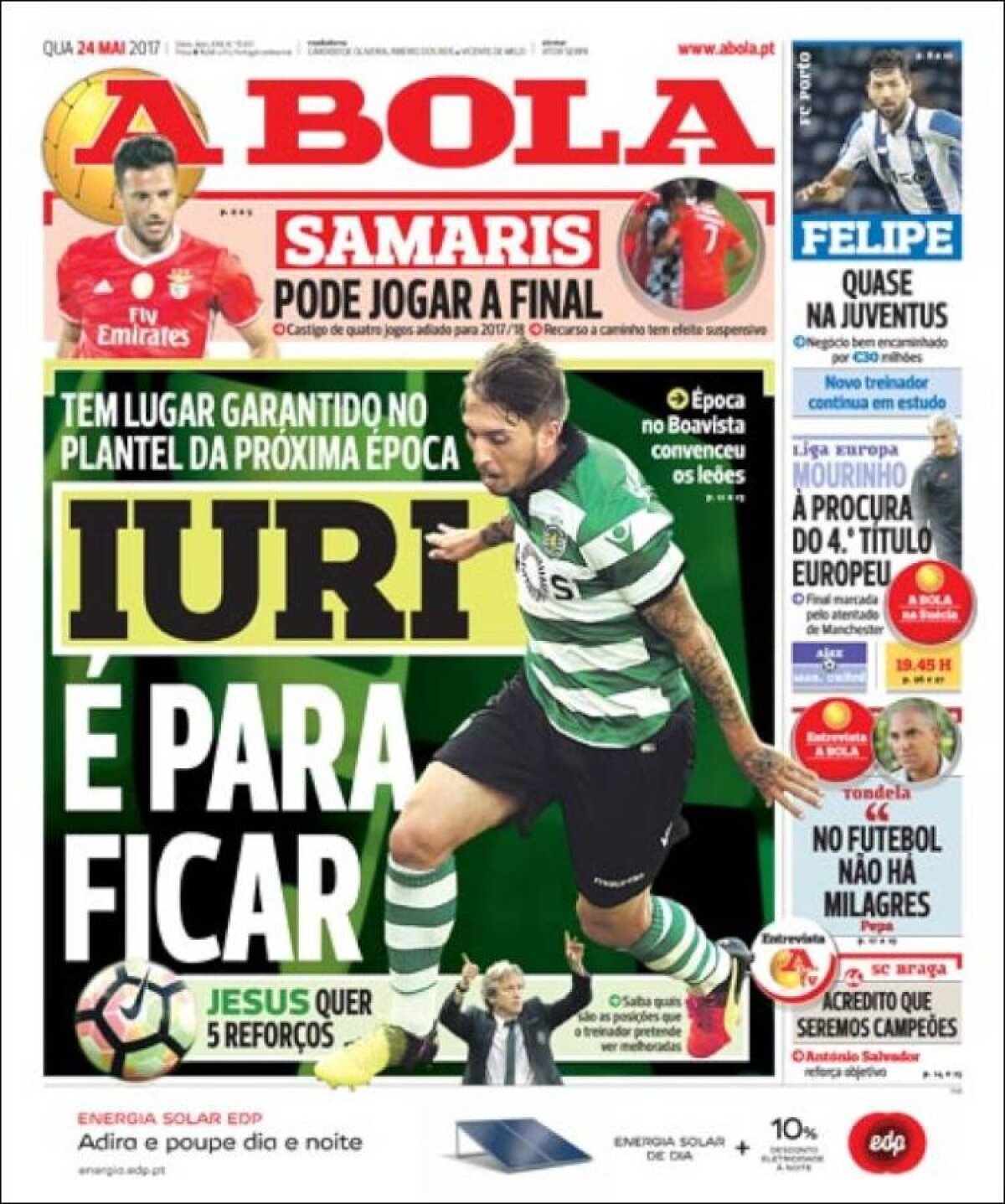 Ce scriu azi ziarele de sport din lume (24 mai 2017)