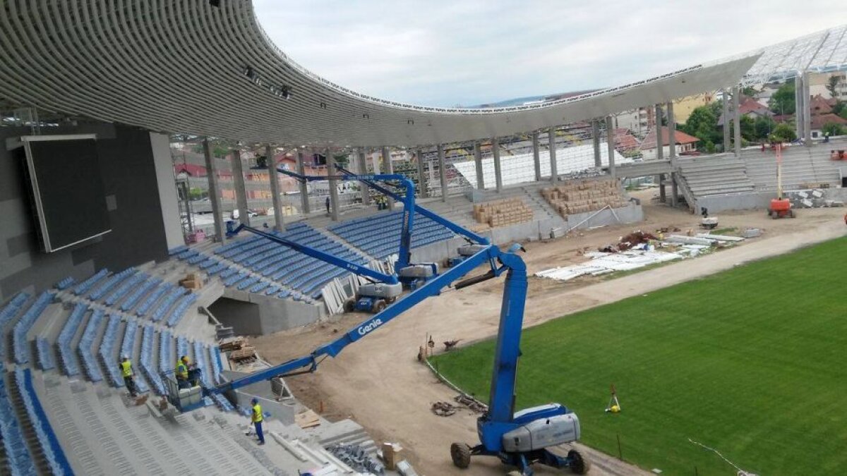 FOTO 80% gata! Construcția arenei din Tg. Jiu a intrat pe ultima sută de metri: va fi dată în folosință în toamnă