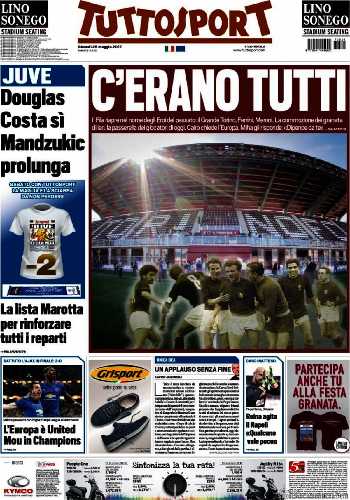 Ce scriu azi ziarele de sport din lume (25 mai 2017)