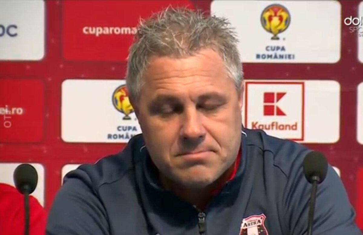 FOTO Marius Șumudică, în lacrimi la conferința de presă susținută înaintea finalei cu Voluntari!