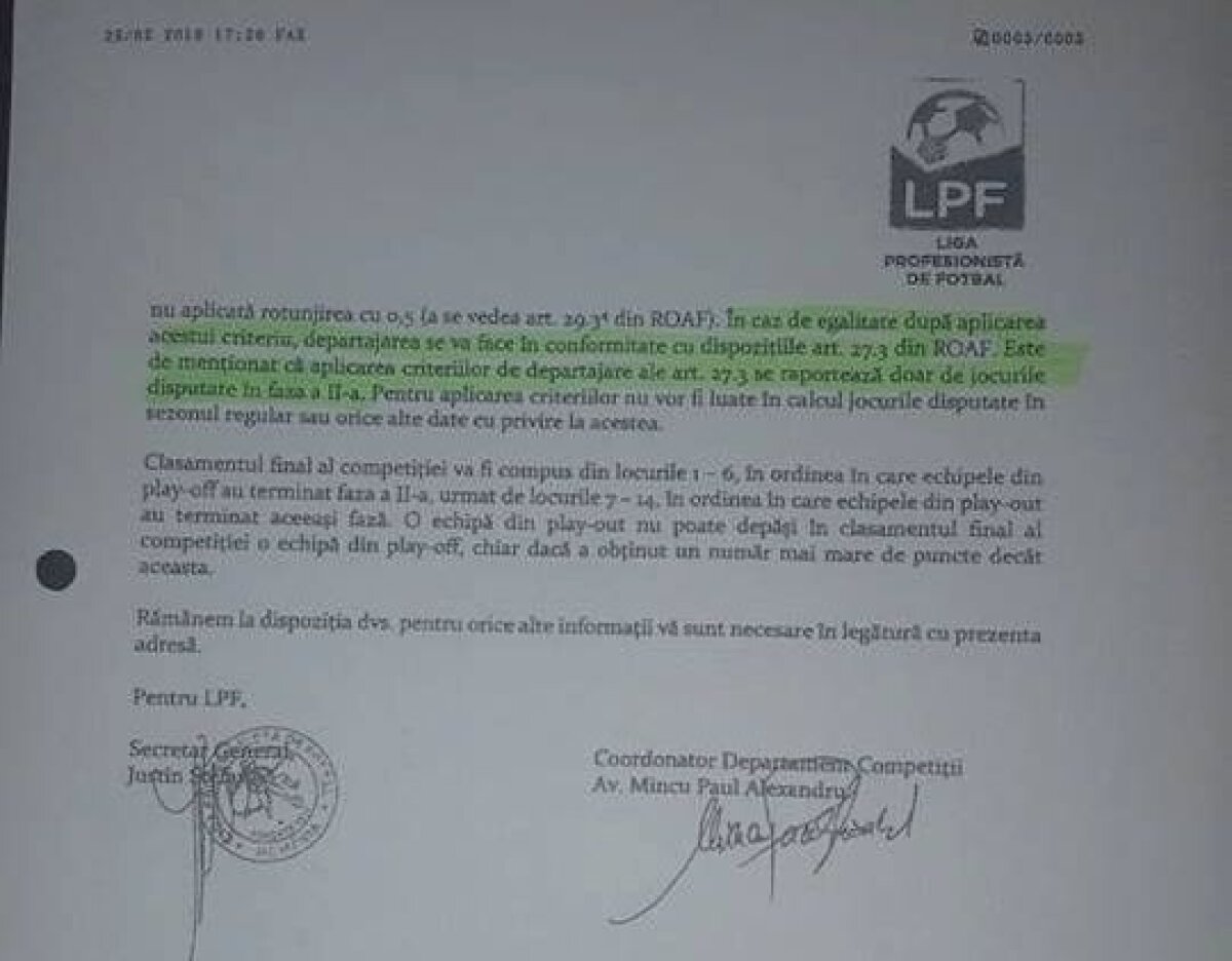 FOTO Demersul FCSB-ului la TAS, inutil! A fost publicat în premieră documentul prin care cluburile au fost înștiințate de criteriile de departajare