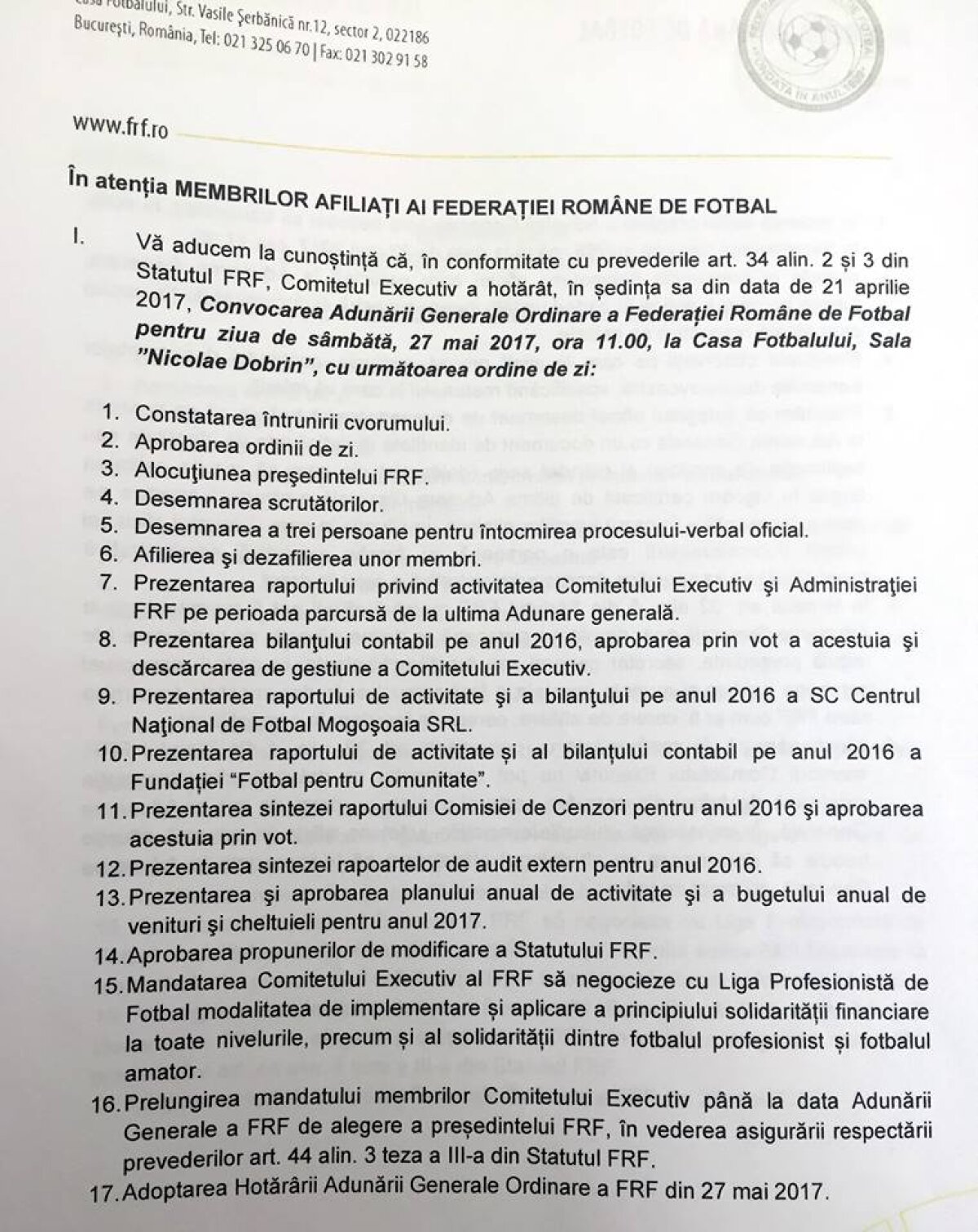 S-a terminat Adunarea Generală a FRF » Principiul solidarității propus de Burleanu a fost aprobat! FRF, amenințată că va fi dată în judecată