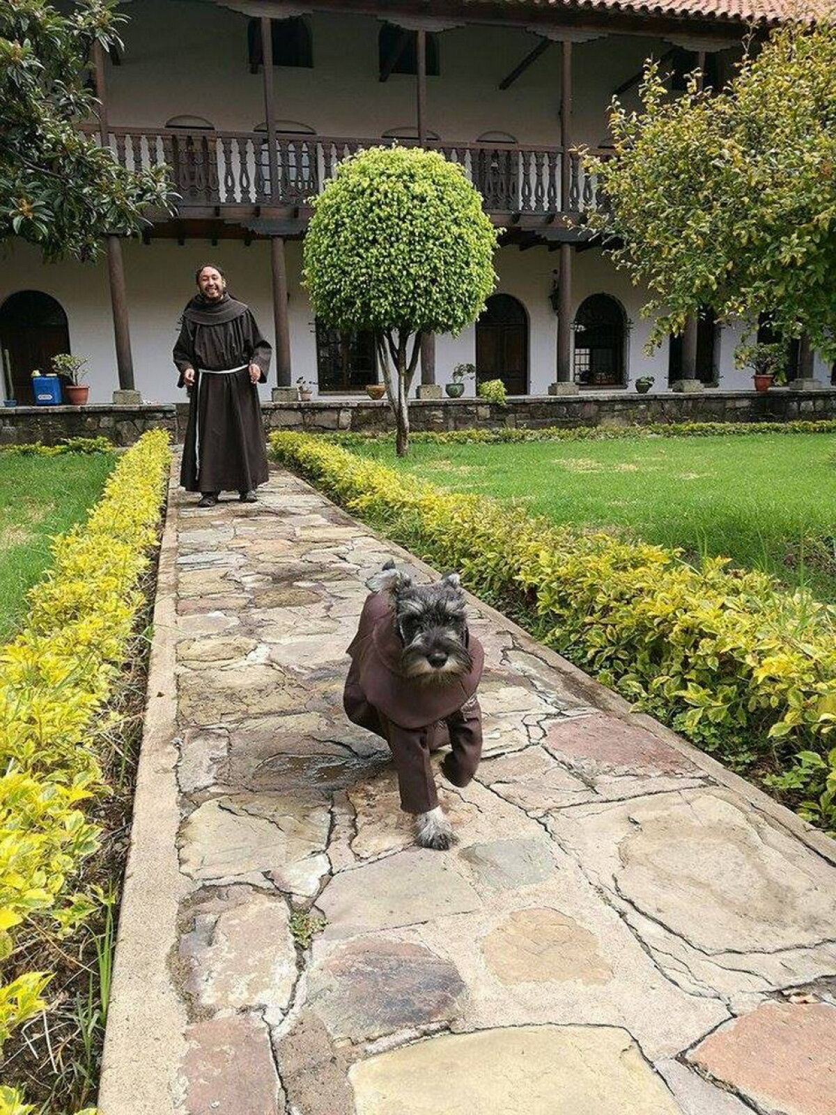 VIDEO & GALERIE FOTO Carmelo, singurul câine călugăr din lume