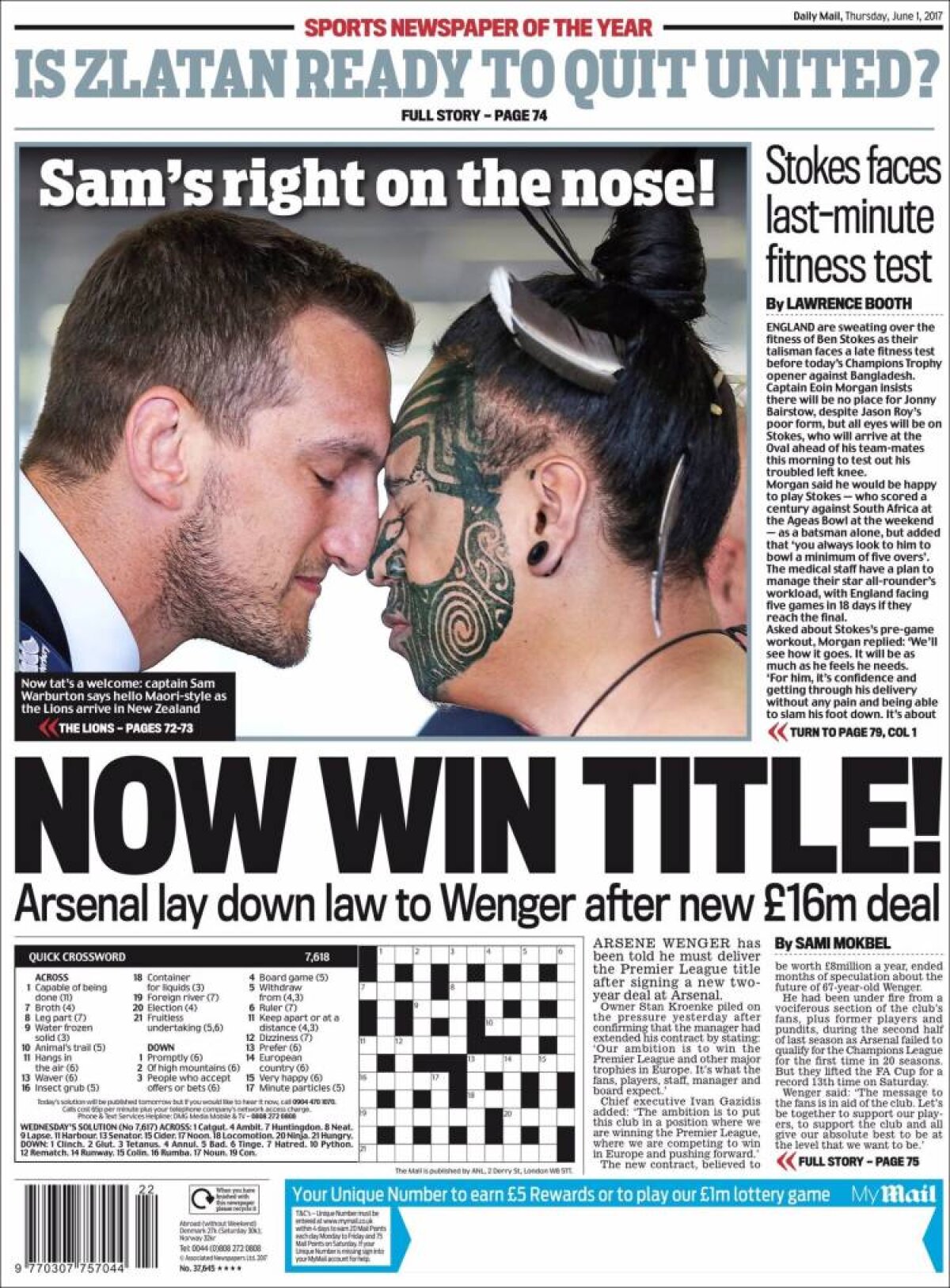 Ce scriu azi ziarele de sport din lume (1 iunie 2017)