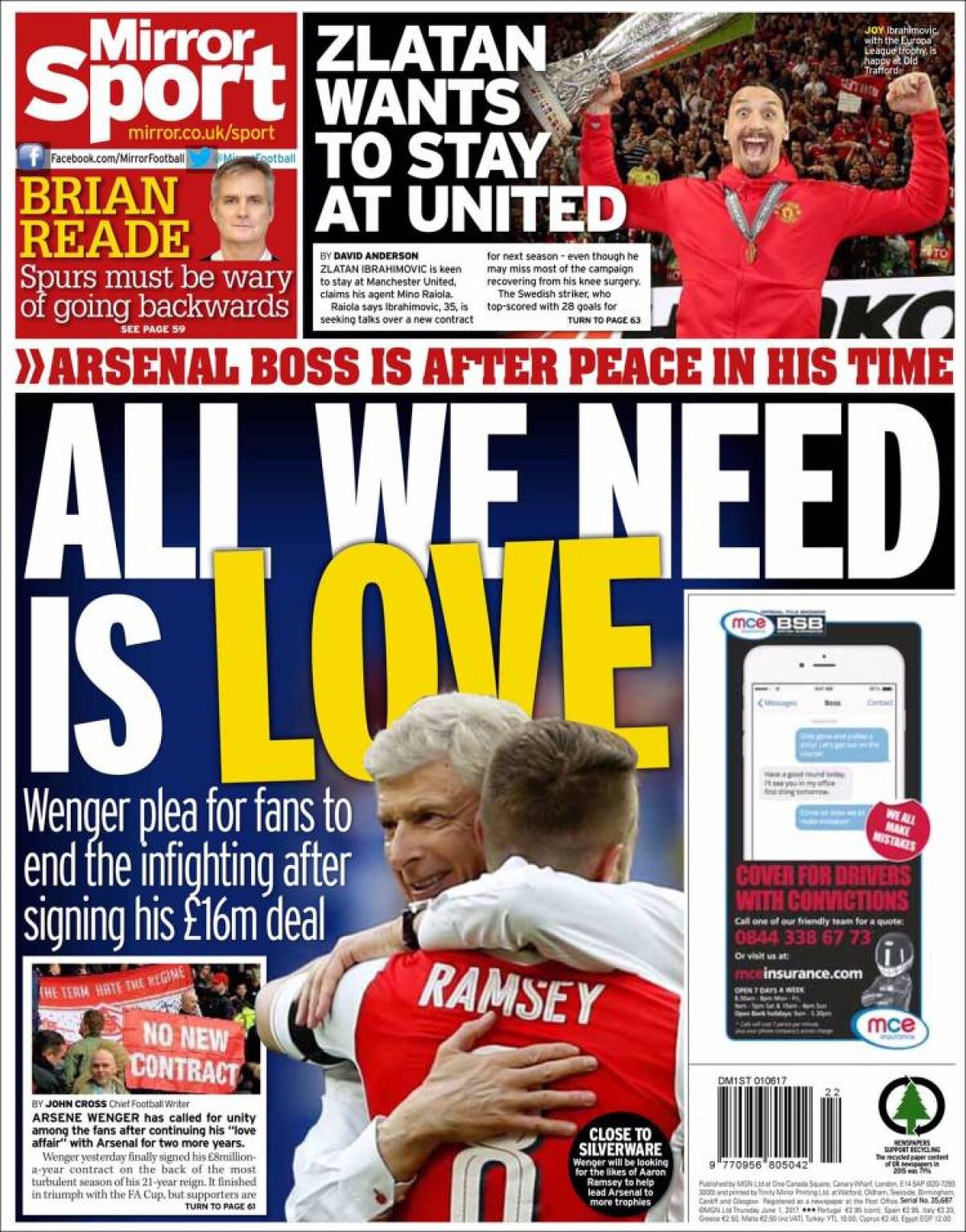 Ce scriu azi ziarele de sport din lume (1 iunie 2017)