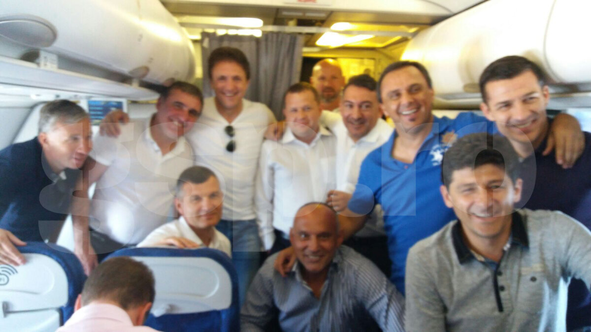 FOTO EXCLUSIV Imagini din avionul Generației de Aur spre finala Ligii
