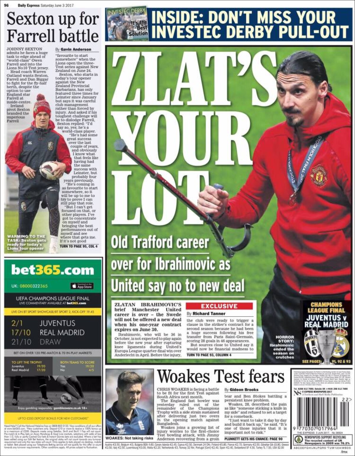 Ce scriu azi ziarele de sport din lume (3 iunie 2017)