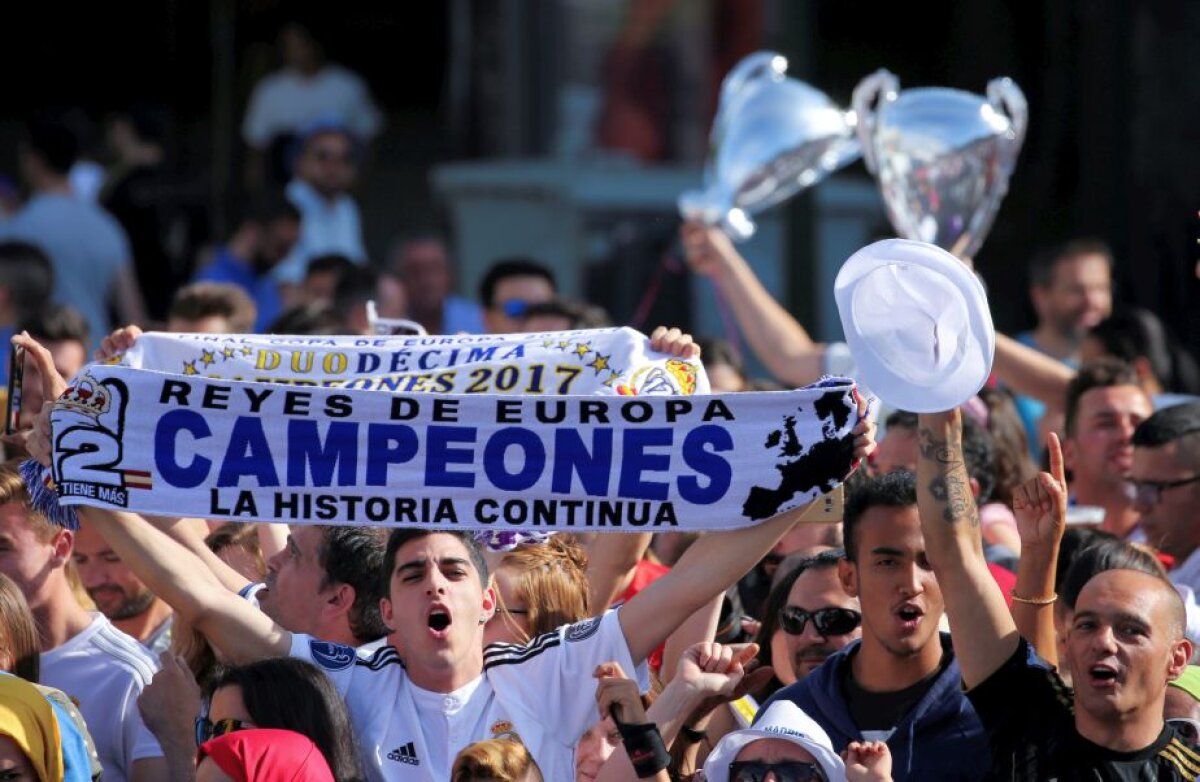 Sărbătoare grandioasă “Campeones 12” pentru Real Madrid pe străzile capitalei Spaniei și pe ”Santiago Bernabeu” + Sergio Ramos, Zinedine Zidane și Cristiano Ronaldo, momente de neuitat 