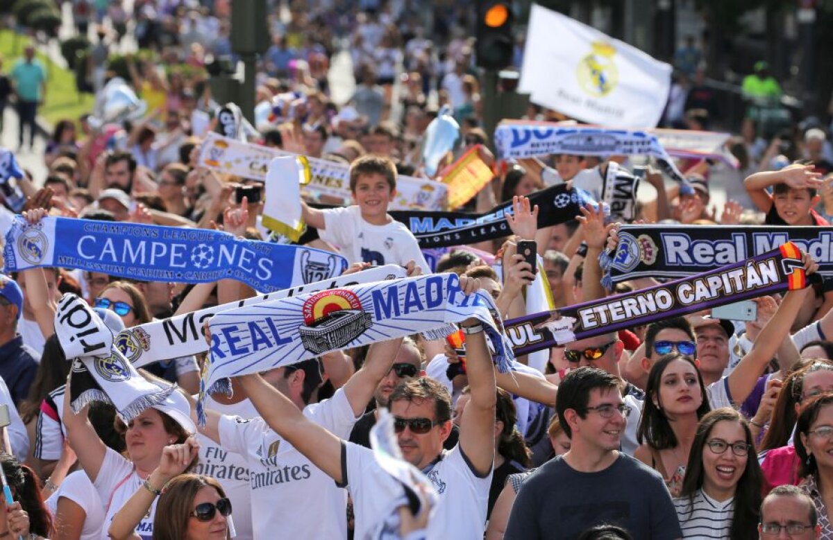 Sărbătoare grandioasă “Campeones 12” pentru Real Madrid pe străzile capitalei Spaniei și pe ”Santiago Bernabeu” + Sergio Ramos, Zinedine Zidane și Cristiano Ronaldo, momente de neuitat 