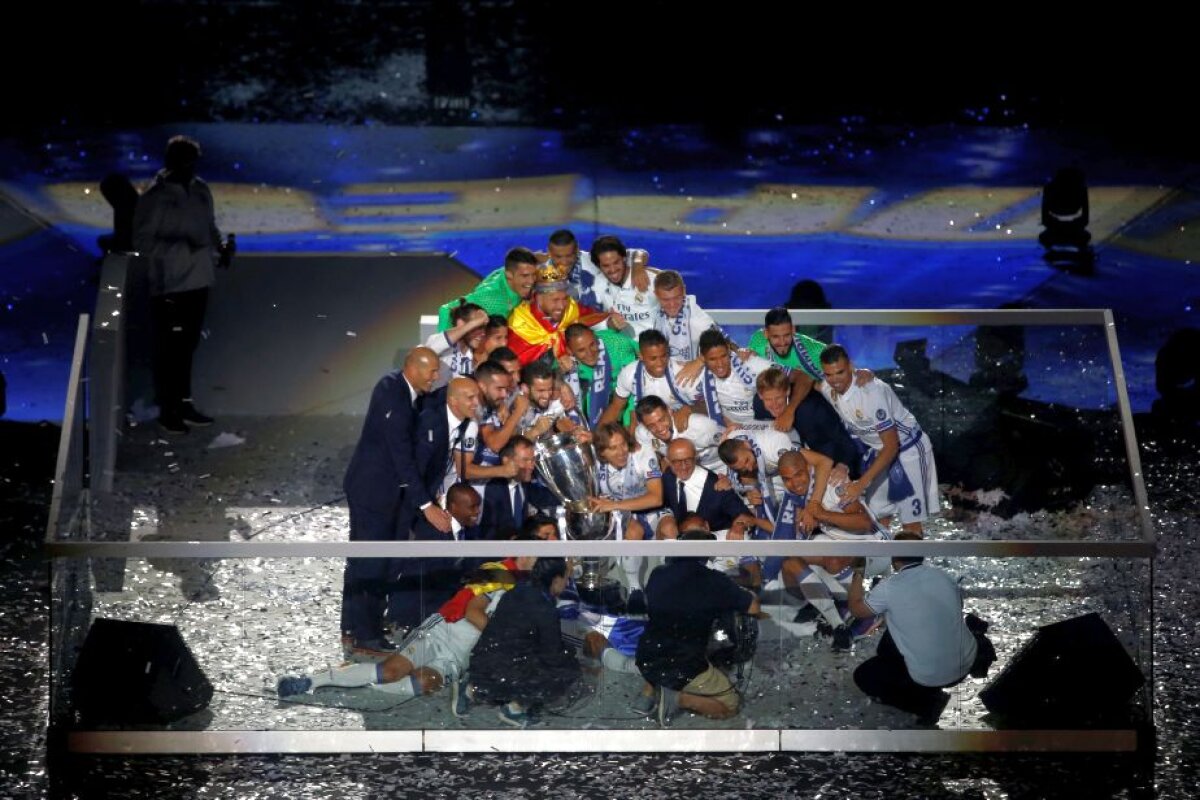 Sărbătoare grandioasă “Campeones 12” pentru Real Madrid pe străzile capitalei Spaniei și pe ”Santiago Bernabeu” + Sergio Ramos, Zinedine Zidane și Cristiano Ronaldo, momente de neuitat 