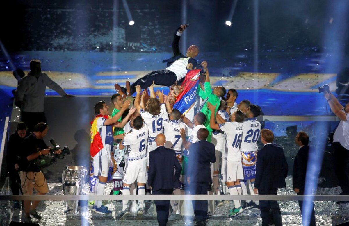 Sărbătoare grandioasă “Campeones 12” pentru Real Madrid pe străzile capitalei Spaniei și pe ”Santiago Bernabeu” + Sergio Ramos, Zinedine Zidane și Cristiano Ronaldo, momente de neuitat 
