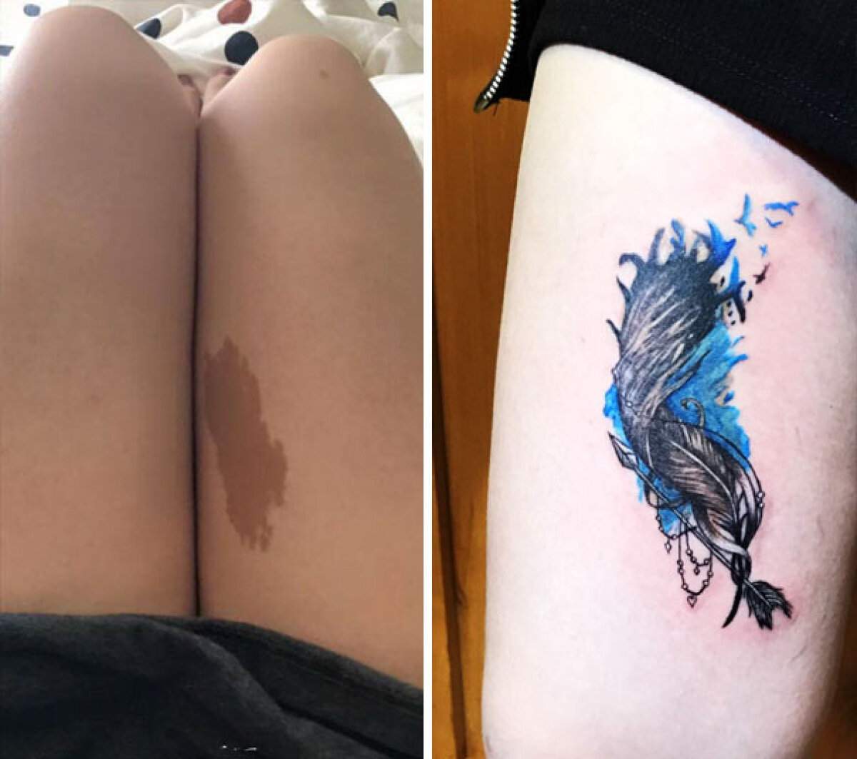 FOTO  Cele mai tari tatuaje » Au făcut artă din semnele de naștere!