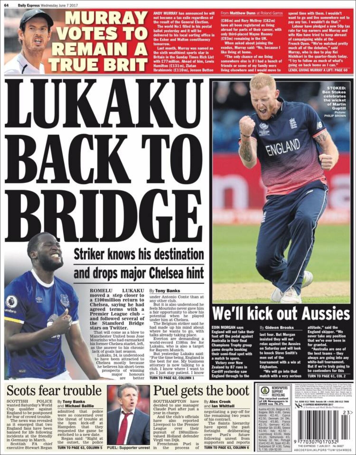 Ce scriu azi ziarele de sport din lume (7 iunie 2017)