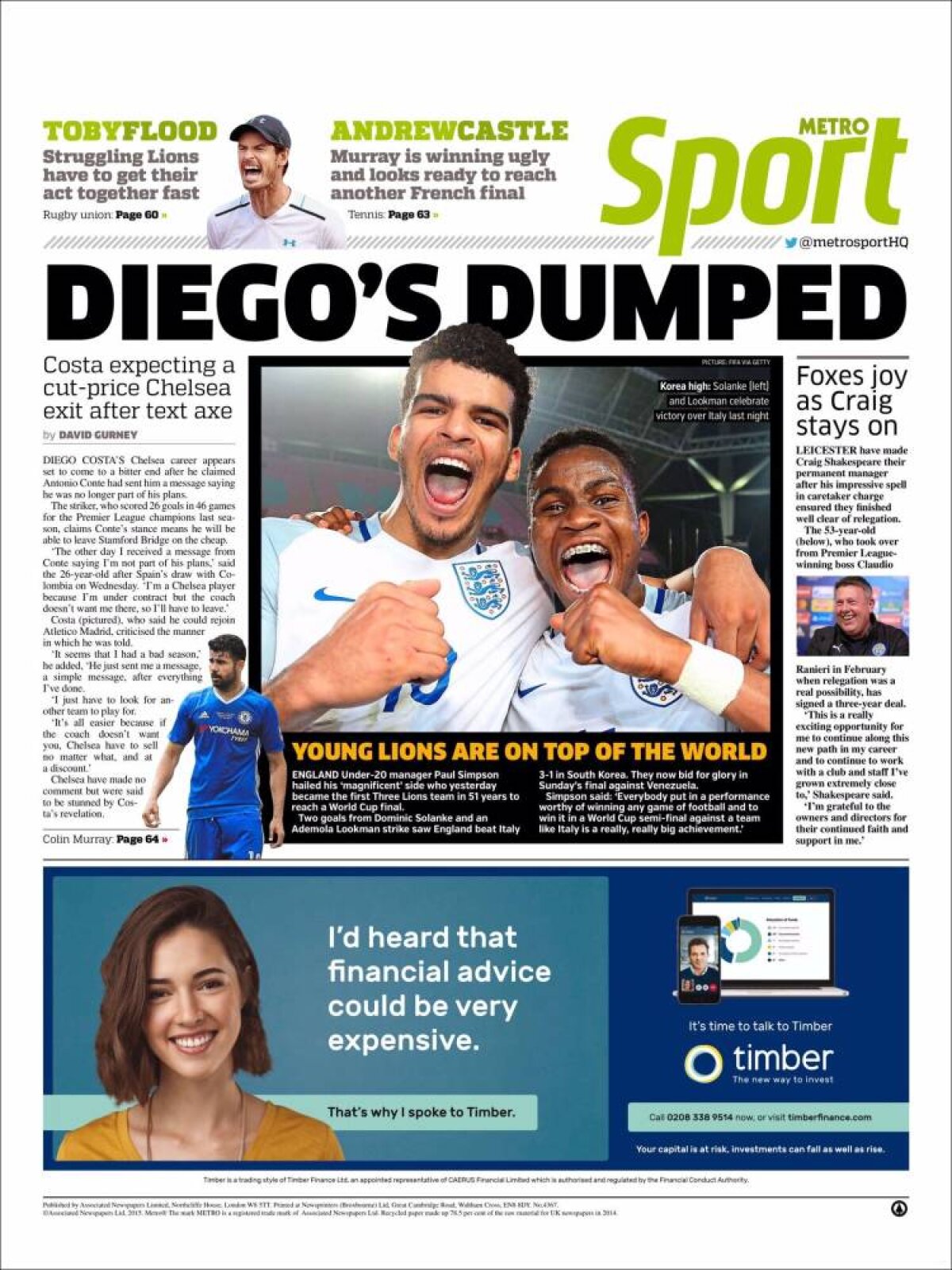 Ce scriu azi ziarele de sport din lume (9 iunie 2017)