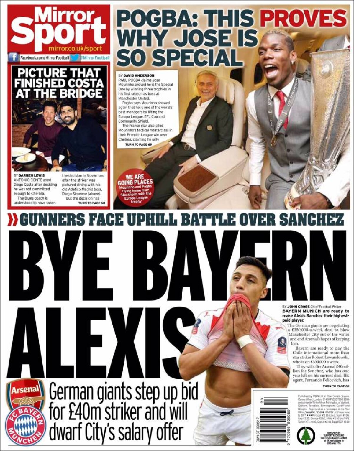 Ce scriu azi ziarele de sport din lume (9 iunie 2017)