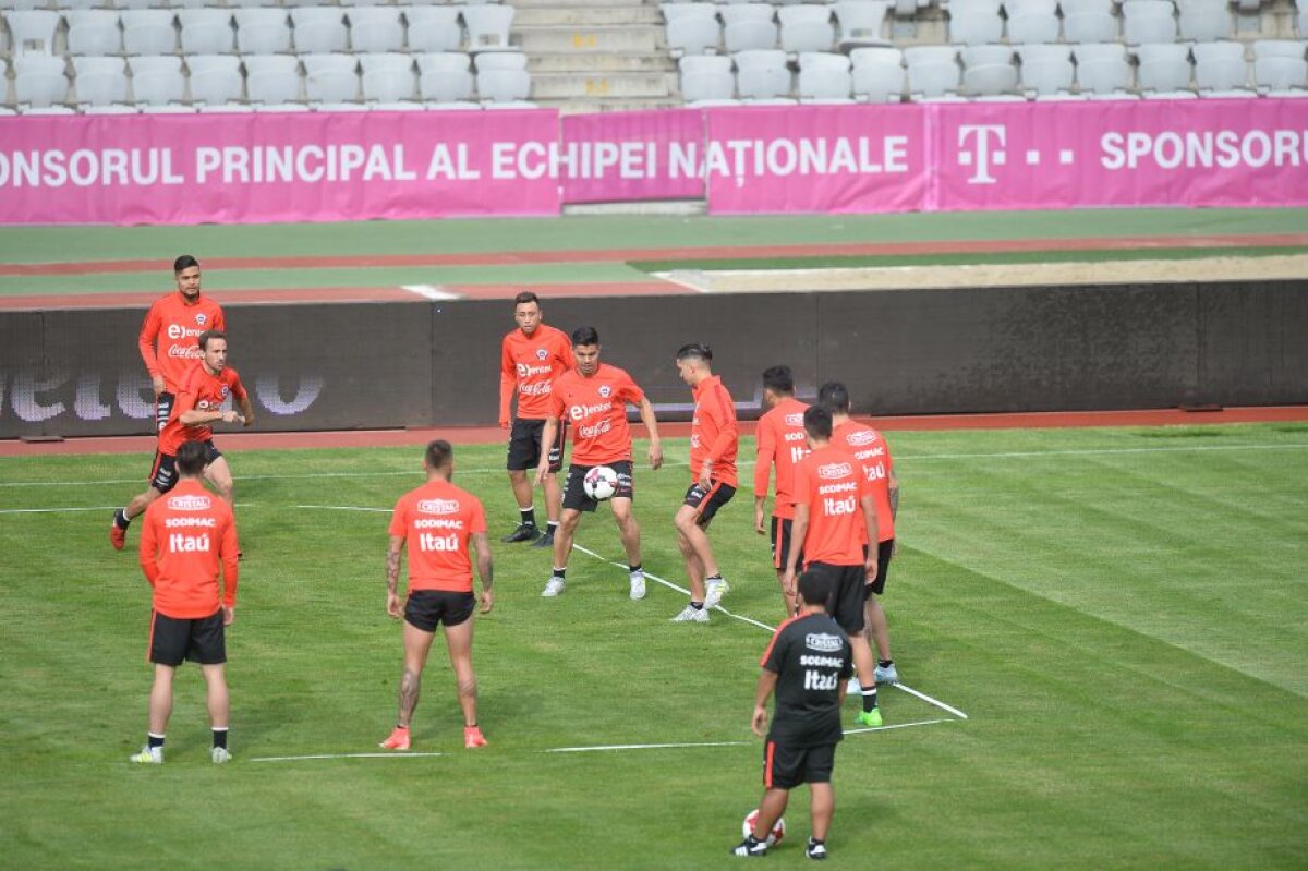 GALERIE FOTO Selecționerul Pizzi laudă naționala României: "E un adversar foarte puternic" » Imagini de la ședința de pregătire a chilienilor de azi