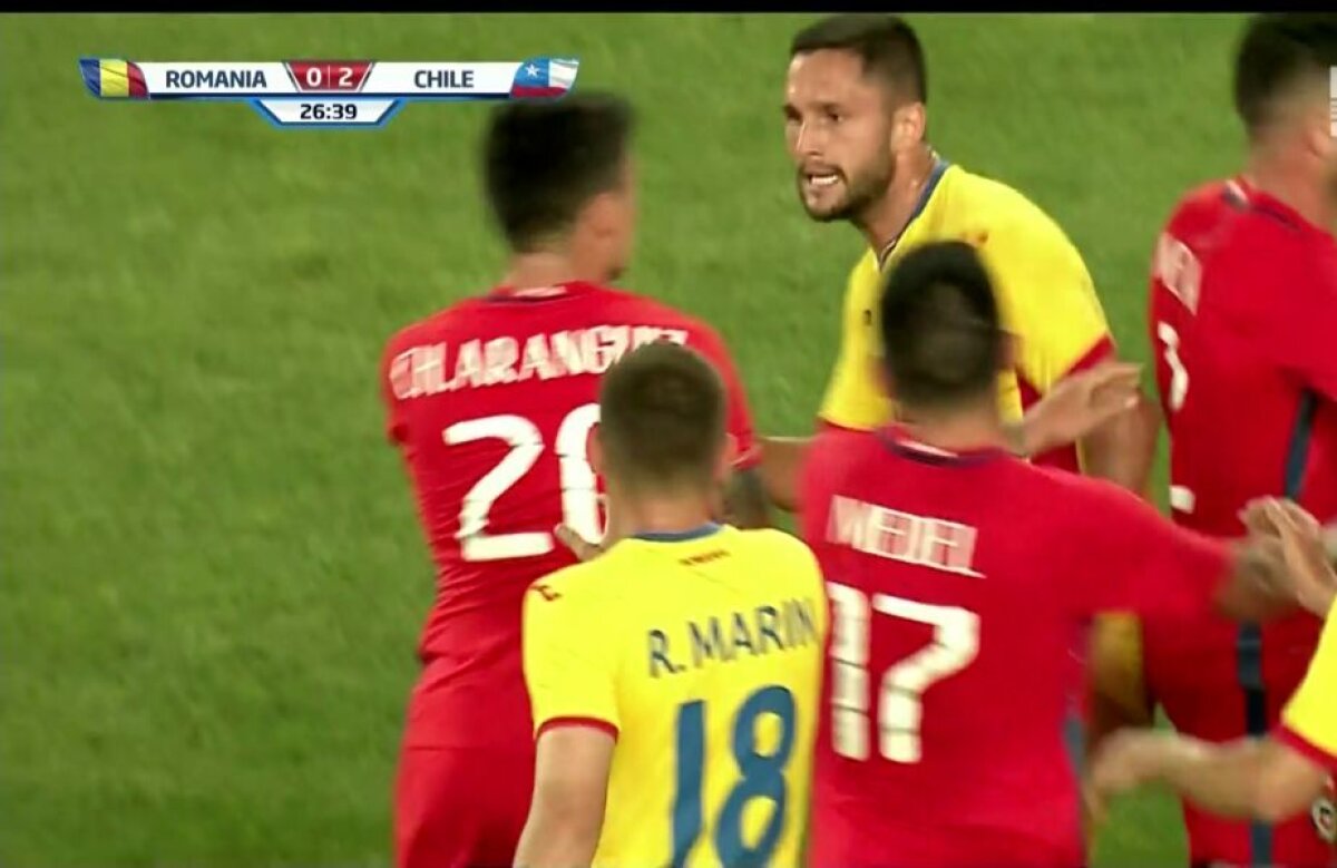 FOTO Amical cu spirite încinse » Andone a fost la un pas să se ia la bătaie cu Aranguiz, iar apoi a provocat eliminarea unui fotbalist din Chile