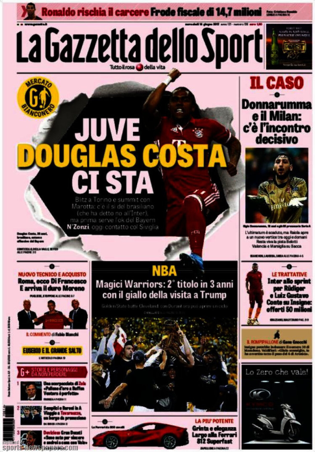 Ce scriu azi ziarele de sport din lume (14 iunie 2017)