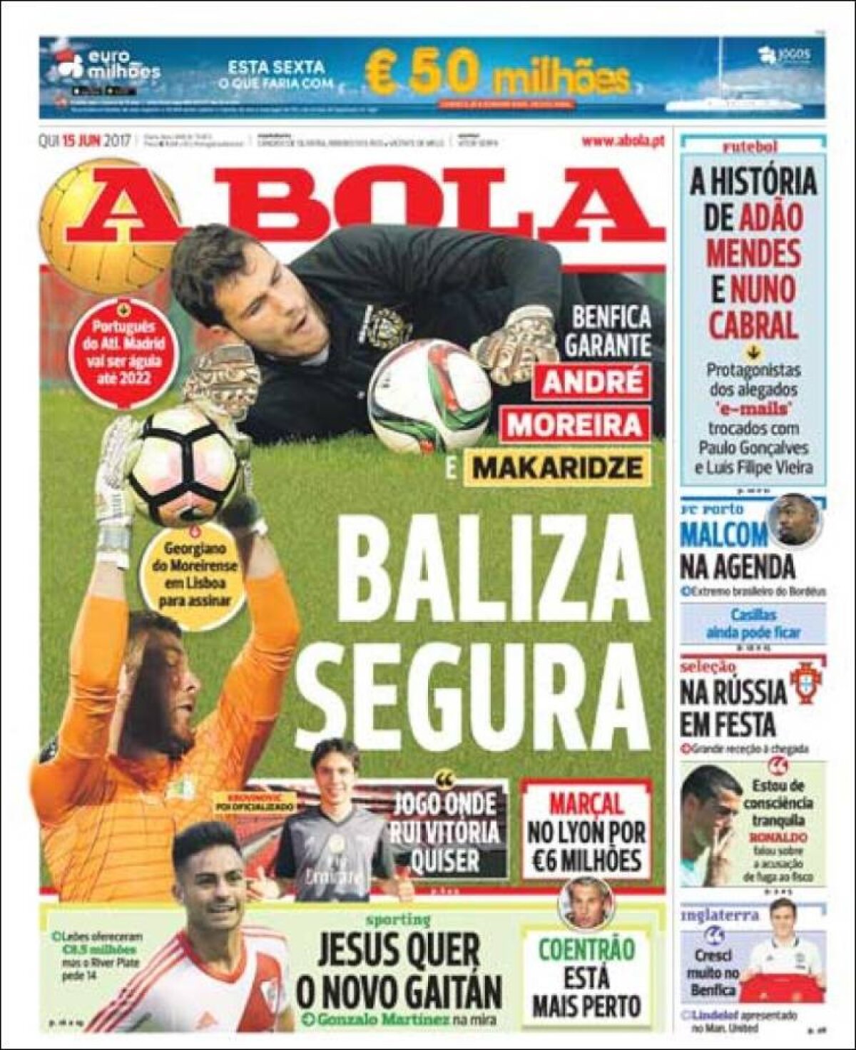 Ce scriu azi ziarele de sport din lume (15 iunie 2017)