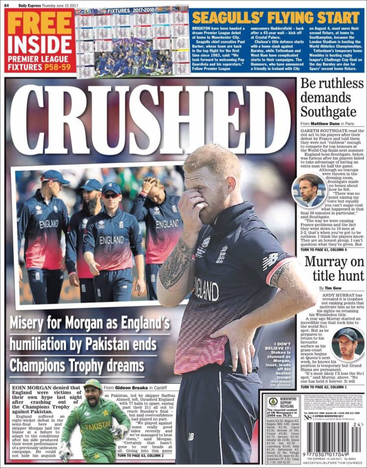 Ce scriu azi ziarele de sport din lume (15 iunie 2017)