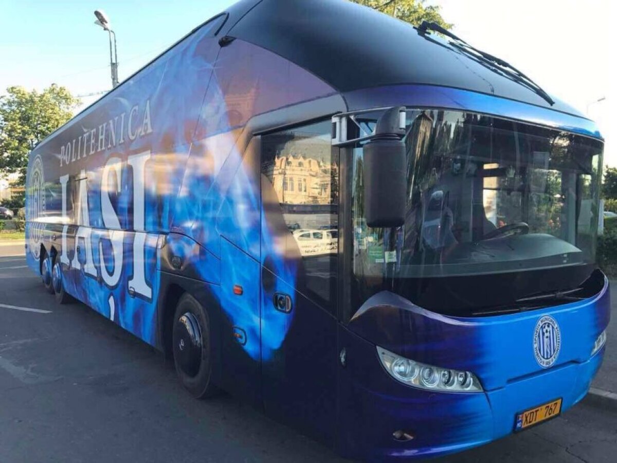 GALERIE FOTO Jucătorii au plecat neplătiți în vacanță, dar noua conducere umblă la imagine! Autocar de 5 stele pentru CSM Poli Iași 