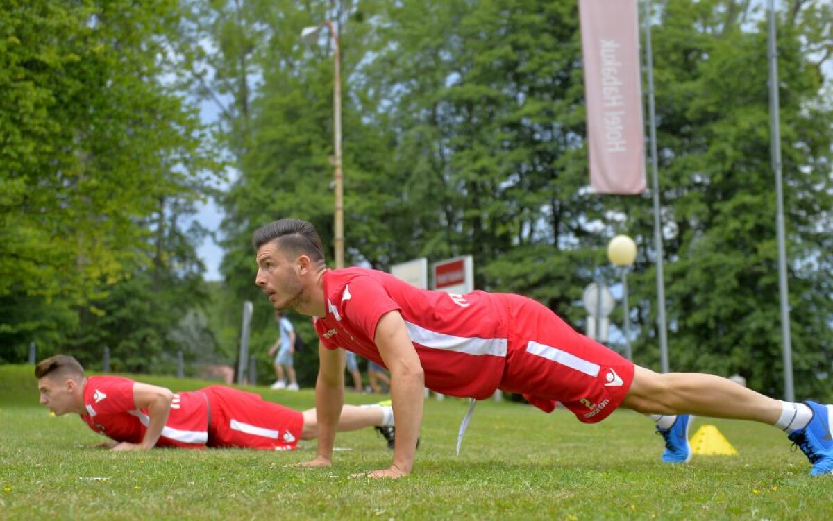 FOTO + VIDEO Corespondență din Slovenia » Circuit de forță la antrenamentul lui Dinamo » Jucătorii s-au motivat exemplar: "Îmi vine să rup coarda asta!" :)