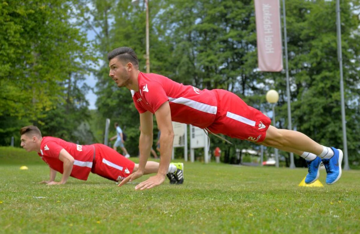 FOTO + VIDEO Corespondență din Slovenia » Circuit de forță la antrenamentul lui Dinamo » Jucătorii s-au motivat exemplar: "Îmi vine să rup coarda asta!" :)