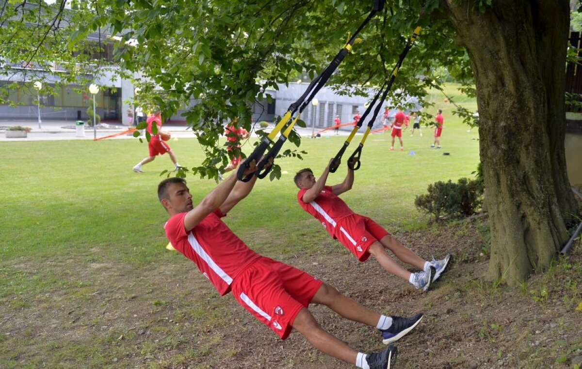 FOTO + VIDEO Corespondență din Slovenia » Circuit de forță la antrenamentul lui Dinamo » Jucătorii s-au motivat exemplar: "Îmi vine să rup coarda asta!" :)