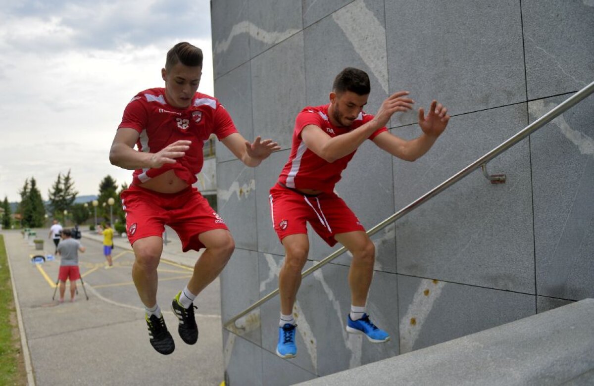 FOTO + VIDEO Corespondență din Slovenia » Circuit de forță la antrenamentul lui Dinamo » Jucătorii s-au motivat exemplar: "Îmi vine să rup coarda asta!" :)