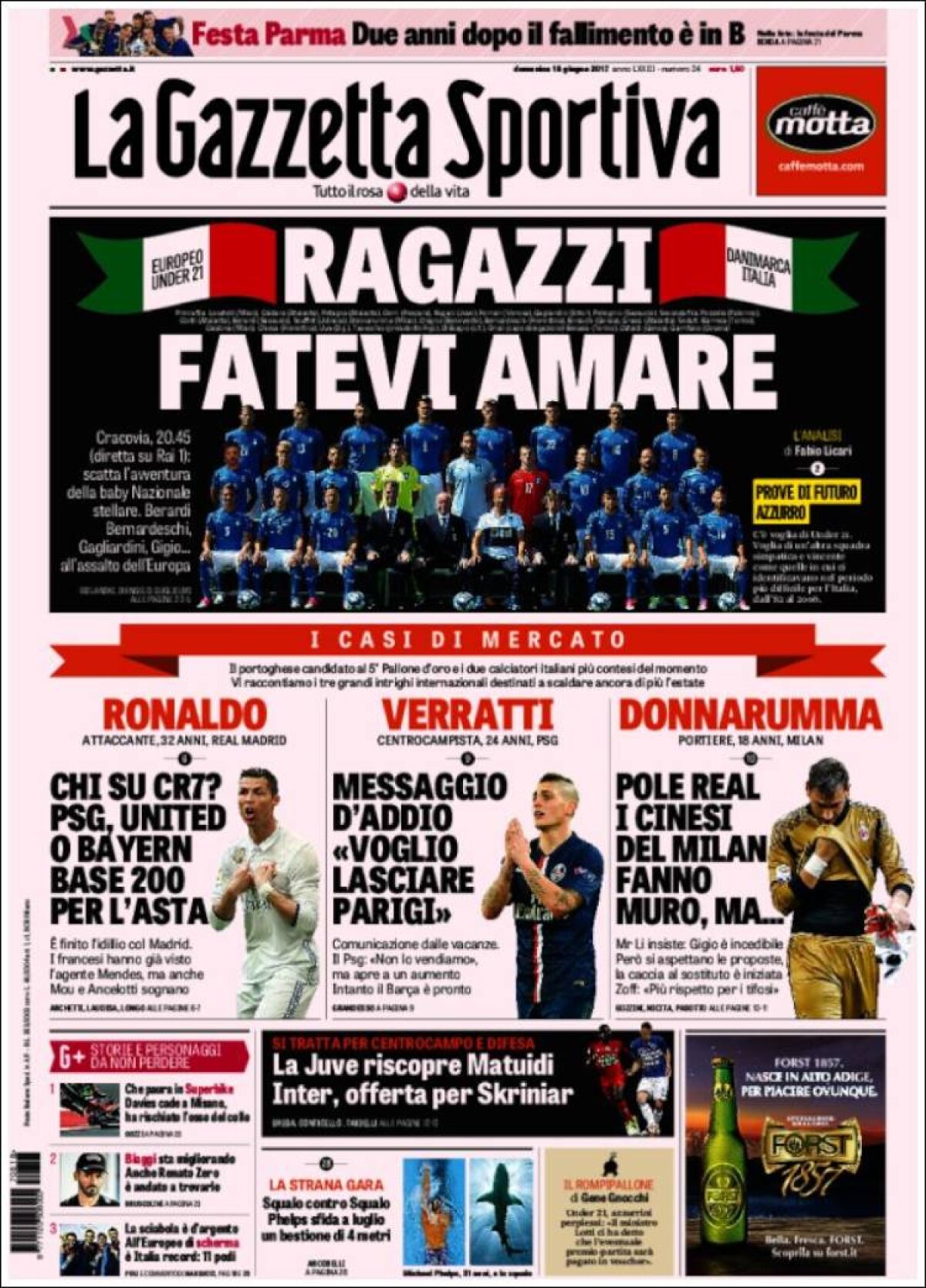 Ce scriu azi ziarele de sport din lume (18 iunie 2017)