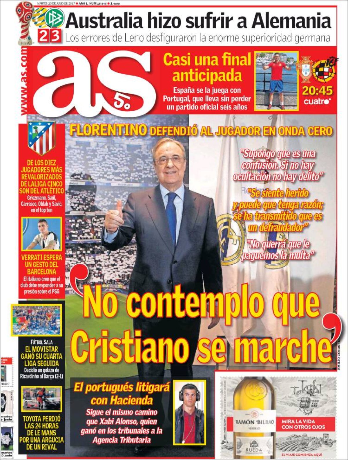 Ce scriu azi ziarele de sport din lume (20 iunie 2017)