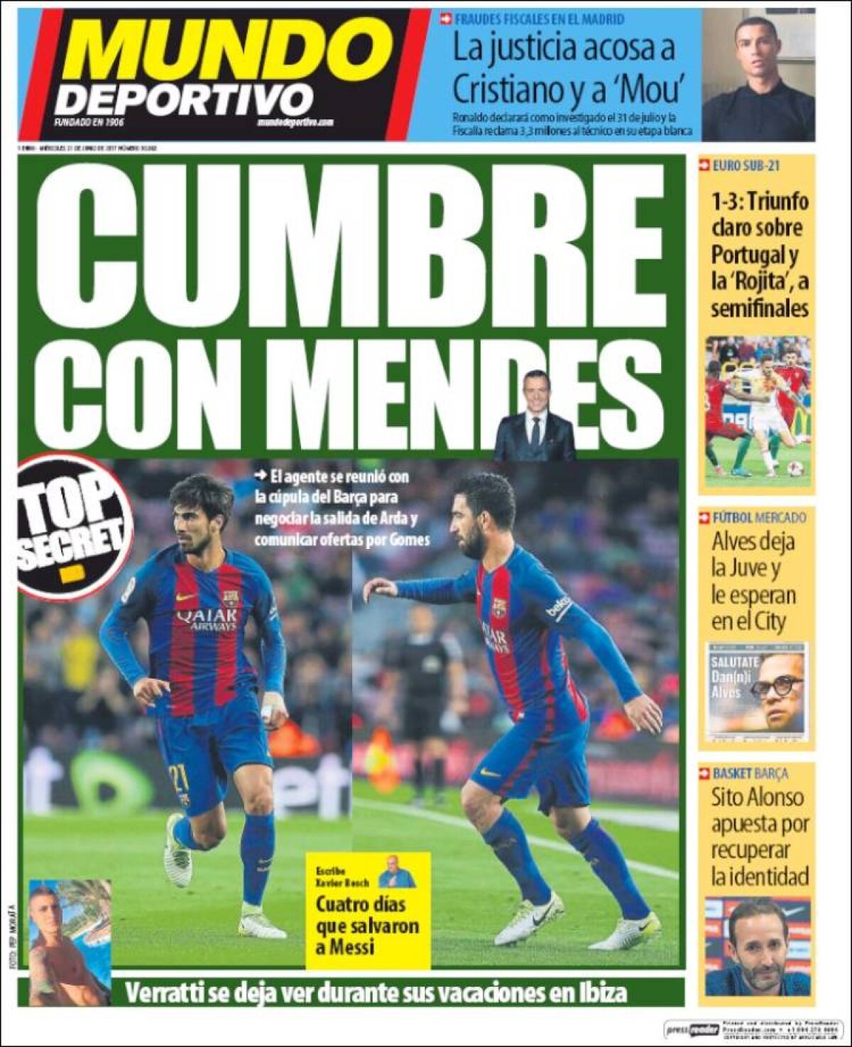 Ce scriu azi ziarele de sport din lume (21 iunie 2017)