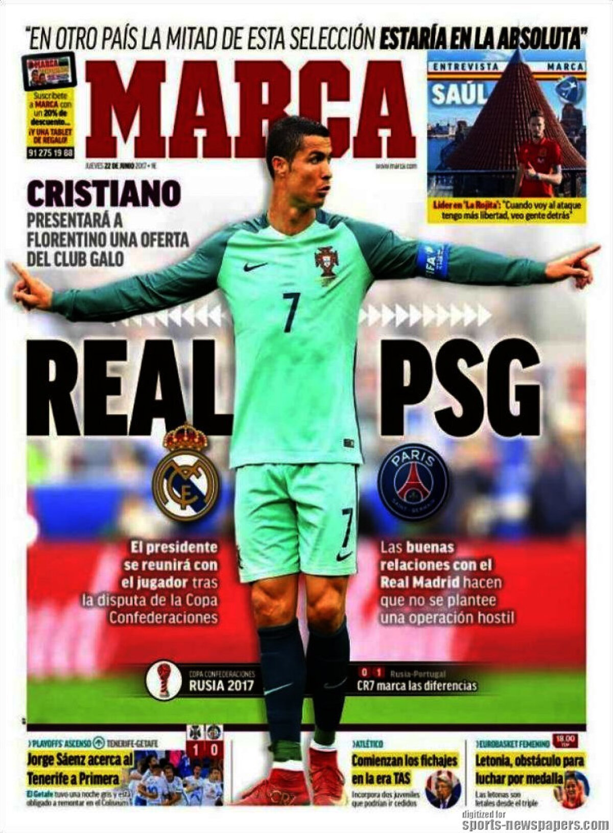 Ce scriu azi ziarele de sport din lume (22 iunie 2017)